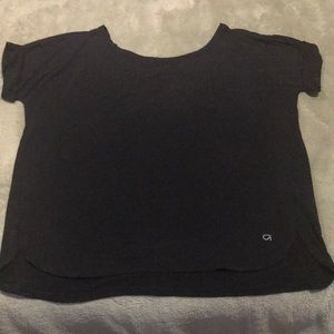 GapFit athleisure short sleeve rolled cuff shirt
